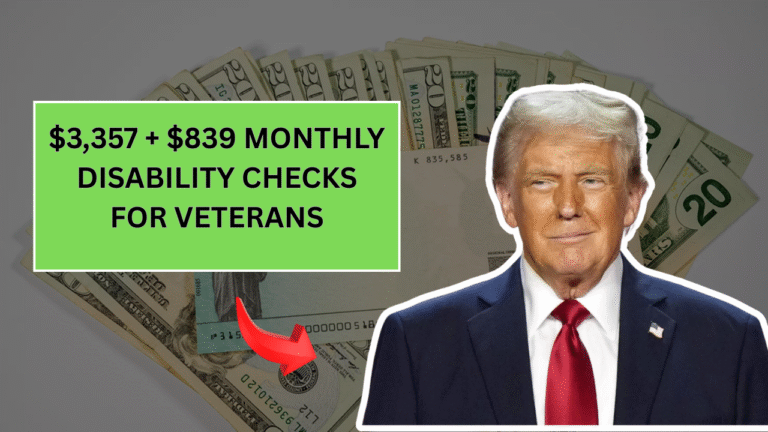 $3,357 + $839 Monthly Disability Checks for Veterans in 2025 – Apply Now!