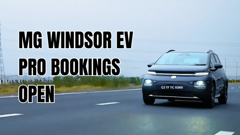 MG Windsor EV Pro Bookings Open 2025